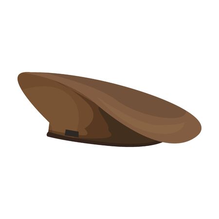 Military cap vector icon.Cartoon vector icon isolated on white background military cap.のイラスト素材