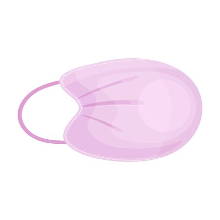 Medical mask vector icon.Cartoon vector icon isolated on white background medical mask.のイラスト素材