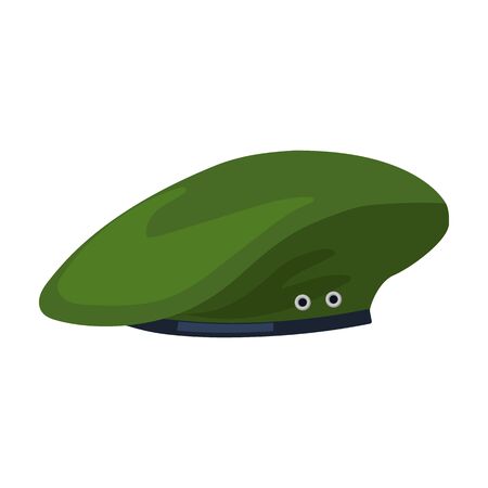 Military beret vector icon.Cartoon vector icon isolated on white background military beret.のイラスト素材