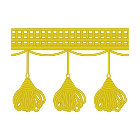 Fringe vector icon.Cartoon vector icon isolated on white background fringe.のイラスト素材