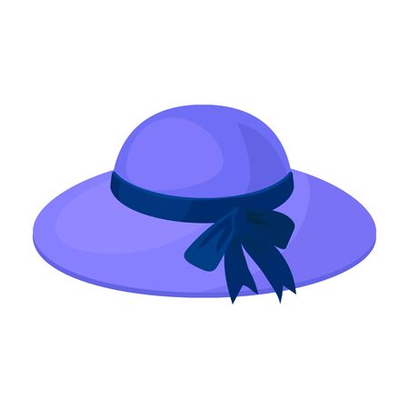Summer hat vector icon.Cartoon vector icon isolated on white background summer hat.のイラスト素材