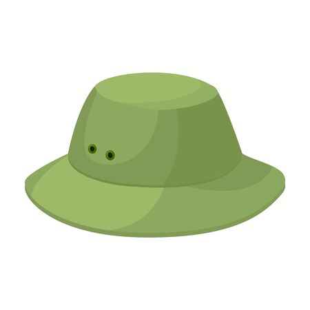 Summer hat vector icon.Cartoon vector icon isolated on white background summer hat.のイラスト素材