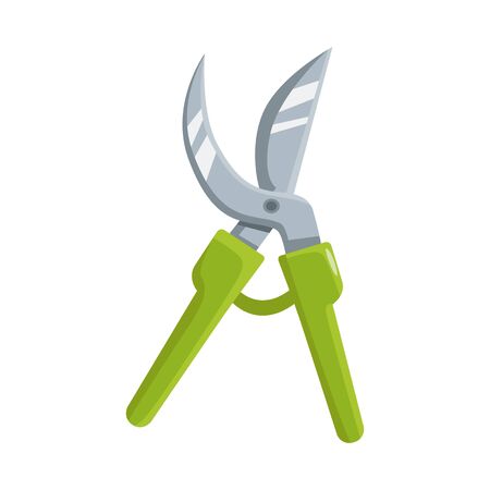 Isolated object of pruner and tool icon. Graphic of pruner and lawn vector icon for stock.のイラスト素材