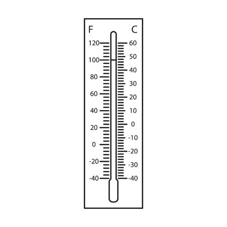 Thermometer vector icon.Outline vector icon isolated on white background thermometer.