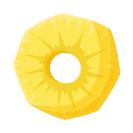 Vector design of slice and ananas symbol. Graphic of slice and round vector icon for stock.のイラスト素材