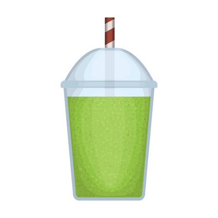 Celery smoothie vector icon.Cartoon vector icon isolated on white background celery smoothie.のイラスト素材