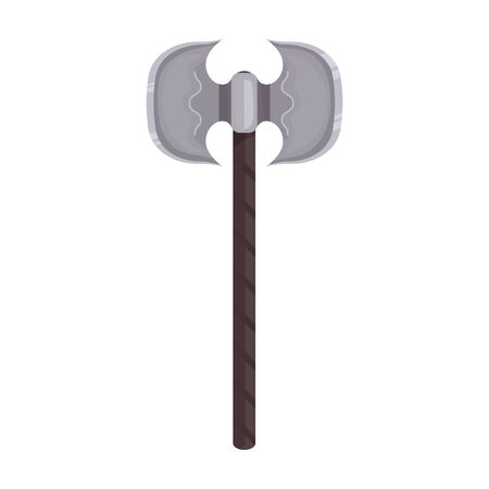 Medieval axe vector icon.Cartoon vector icon isolated on white background medieval axe.のイラスト素材