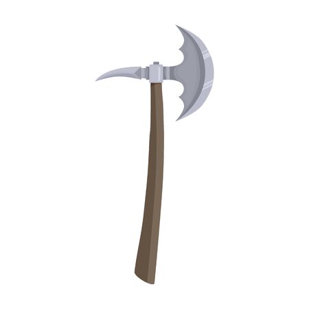 Medieval axe vector icon.Cartoon vector icon isolated on white background medieval axe.のイラスト素材