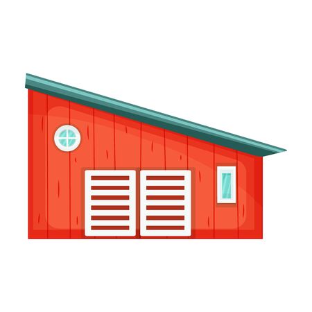 Barn vector icon.Cartoon vector icon isolated on white background barn.のイラスト素材