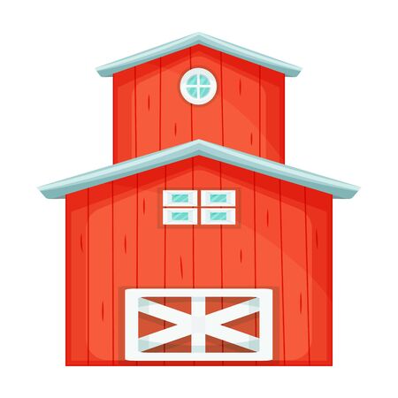 Barn vector icon.Cartoon vector icon isolated on white background barn.のイラスト素材