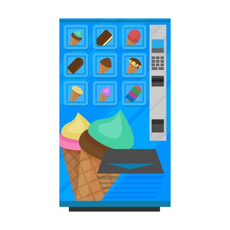 Food vending vector icon.Cartoon vector icon isolated on white background food vending.のイラスト素材