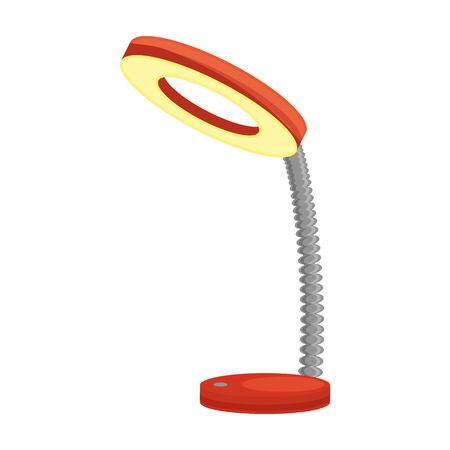Table lamp vector icon.Cartoon vector icon isolated on white background table lamp.のイラスト素材