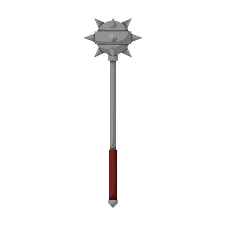 Mace vector icon.Cartoon vector icon isolated on white background mace.のイラスト素材