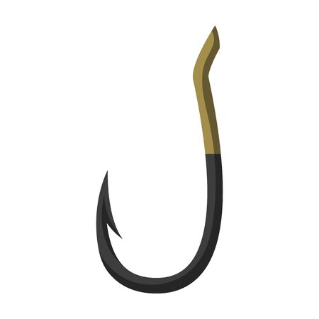 Fish hook vector icon.Cartoon vector icon isolated on white background fish hook.のイラスト素材