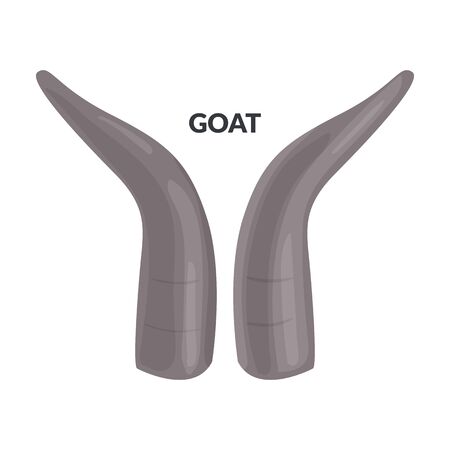 Horn goat vector icon.Cartoon vector icon isolated on white background horn goat.のイラスト素材