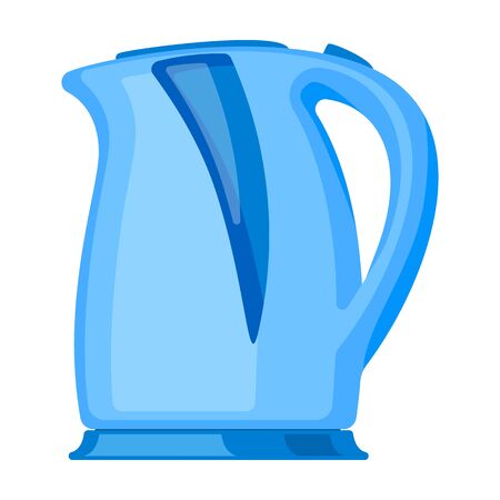 Electricity kettle vector icon.Cartoon vector icon isolated on white background electricity kettle.のイラスト素材