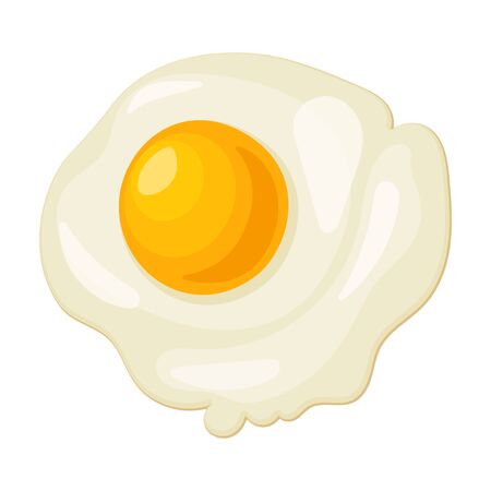 Fried egg vector icon.Cartoon vector icon isolated on white background fried egg.のイラスト素材