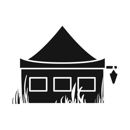 Isolated object of stilts and wood icon. Collection of stilts and patio stock vector illustration.のイラスト素材