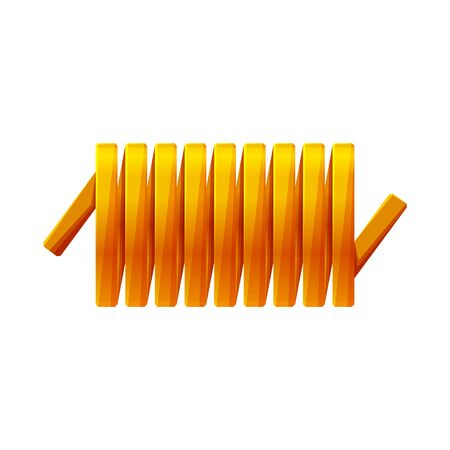 Isolated object of detail and coil sign. Graphic of detail and energy stock vector illustration.のイラスト素材