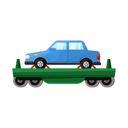 Vector illustration of wagon and cargo. Graphic of wagon and vehicle vector icon for stock.のイラスト素材