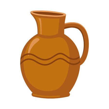 Vector design of jug and clay sign. Graphic of jug and ceramic vector icon for stock.のイラスト素材