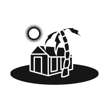 Vector illustration of building and vietnam sign. Set of building and house stock symbol for web.のイラスト素材