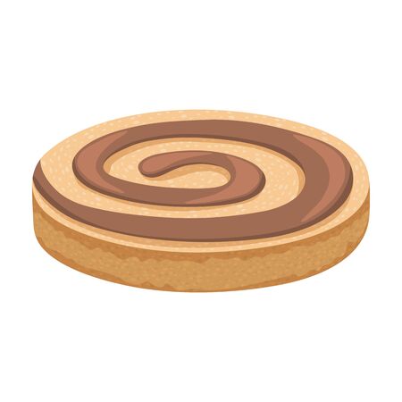Cookies vector icon.Cartoon vector logo isolated on white background cookies.のイラスト素材