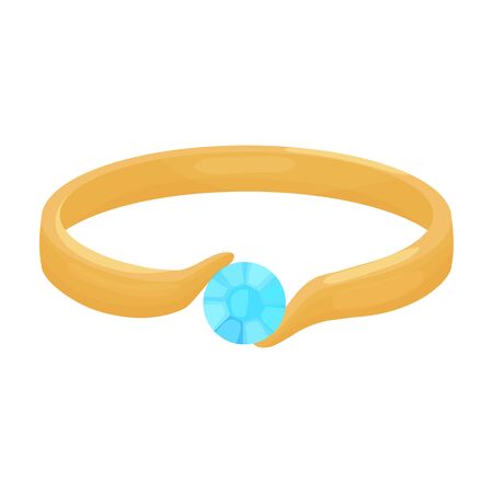 Gold ring vector icon.Cartoon vector icon isolated on white background gold ring.のイラスト素材