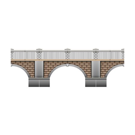 Bridge vector icon.Realistic vector icon isolated on white background bridge.のイラスト素材