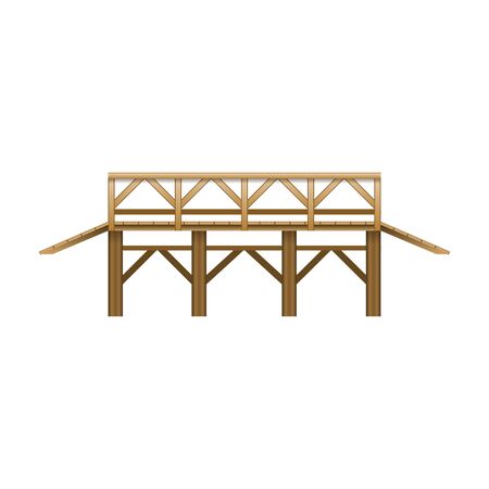 Bridge vector icon.Realistic vector icon isolated on white background bridge.のイラスト素材