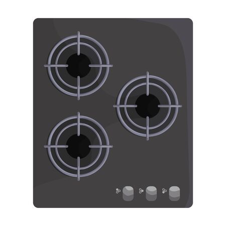 Electric stove vector icon.Cartoon vector icon isolated on white background electric stove.のイラスト素材