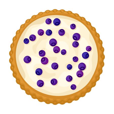 Cake top view vector icon.Cartoon vector icon isolated on white background cake top view.のイラスト素材