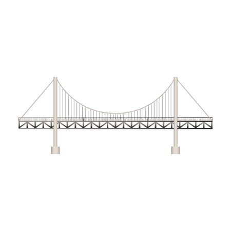 Bridge vector icon.Realistic vector icon isolated on white background bridge.のイラスト素材