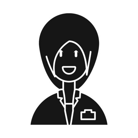 Vector illustration of physician and girl. Set of physician and women stock vector illustration.のイラスト素材