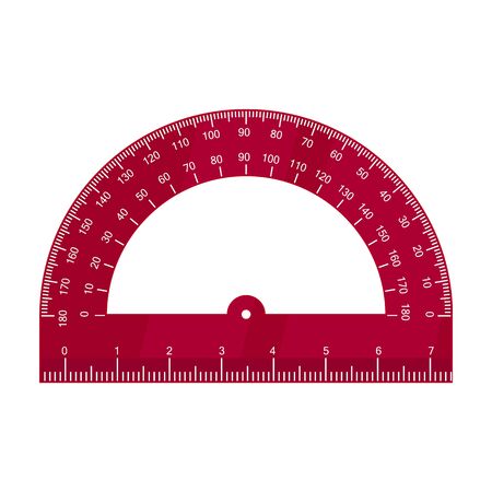 Protractor vector icon.Cartoon vector logo isolated on white background protractor.のイラスト素材