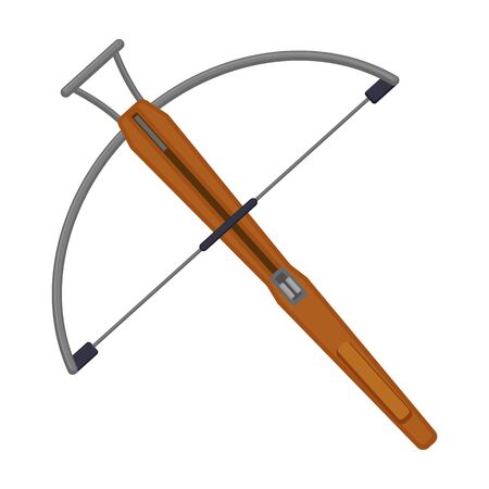 Crossbow vector icon.Cartoon vector icon isolated on white background crossbow.のイラスト素材