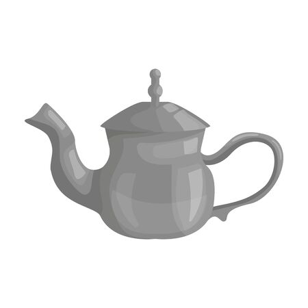 Teapot vector icon.Cartoon vector icon isolated on white background teapot.のイラスト素材