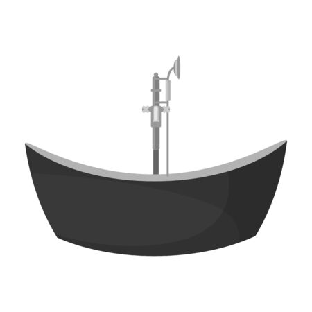 Bath tub vector icon.Cartoon vector icon isolated on white background bath tub.のイラスト素材