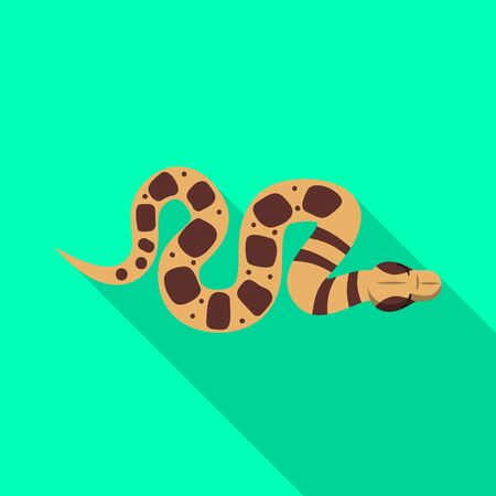 Vector illustration of serpent and viper sign. Graphic of serpent and crawling vector icon for stock.のイラスト素材