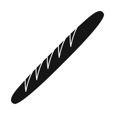 Vector illustration of baguette and bread symbol. Set of baguette and fresh stock symbol for web.のイラスト素材
