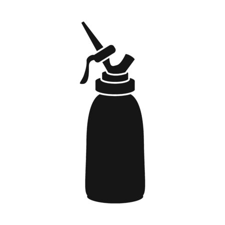 illustration of bottle and cream. Web element of bottle and cake stock illustration.のイラスト素材