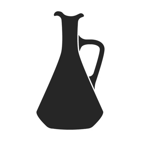 Sunflower oil vector icon.Black vector icon isolated on white background sunflower oil.のイラスト素材