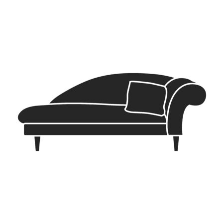 Sofa vector icon.Black vector icon isolated on white background sofa.のイラスト素材