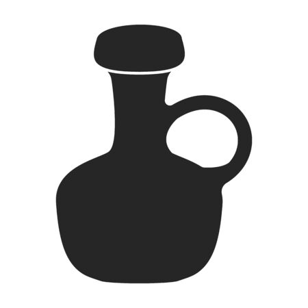 Sunflower oil vector icon.Black vector icon isolated on white background sunflower oil.のイラスト素材