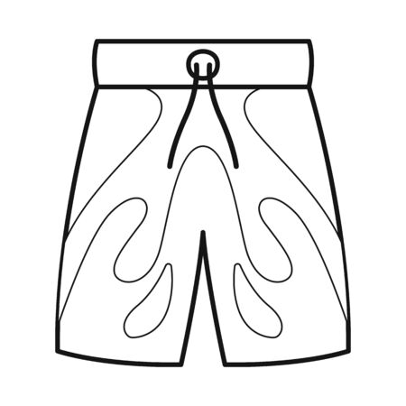 Vector design of shorts and beachwear sign. Web element of shorts and underpants vector icon for stock.のイラスト素材