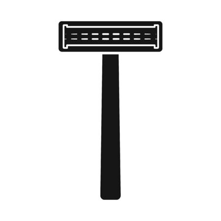 Isolated object of razor and hair symbol. Collection of razor and depilation vector icon for stock.のイラスト素材