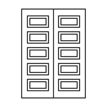 Door vector icon.Line vector icon isolated on white background door .のイラスト素材