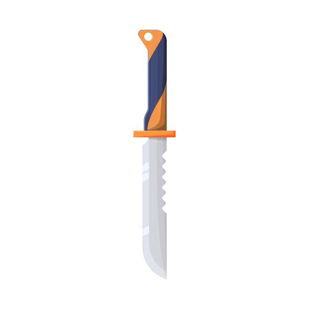 Vector illustration of knife and diver sign. Web element of knife and blade stock symbol for web.のイラスト素材