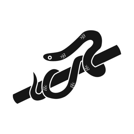 Vector design of serpent and venomous sign. Web element of serpent and anaconda vector icon for stock.のイラスト素材