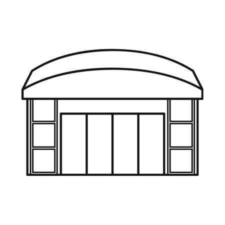 Vector design of emporium and shop logo. Collection of emporium and window stock vector illustration.のイラスト素材